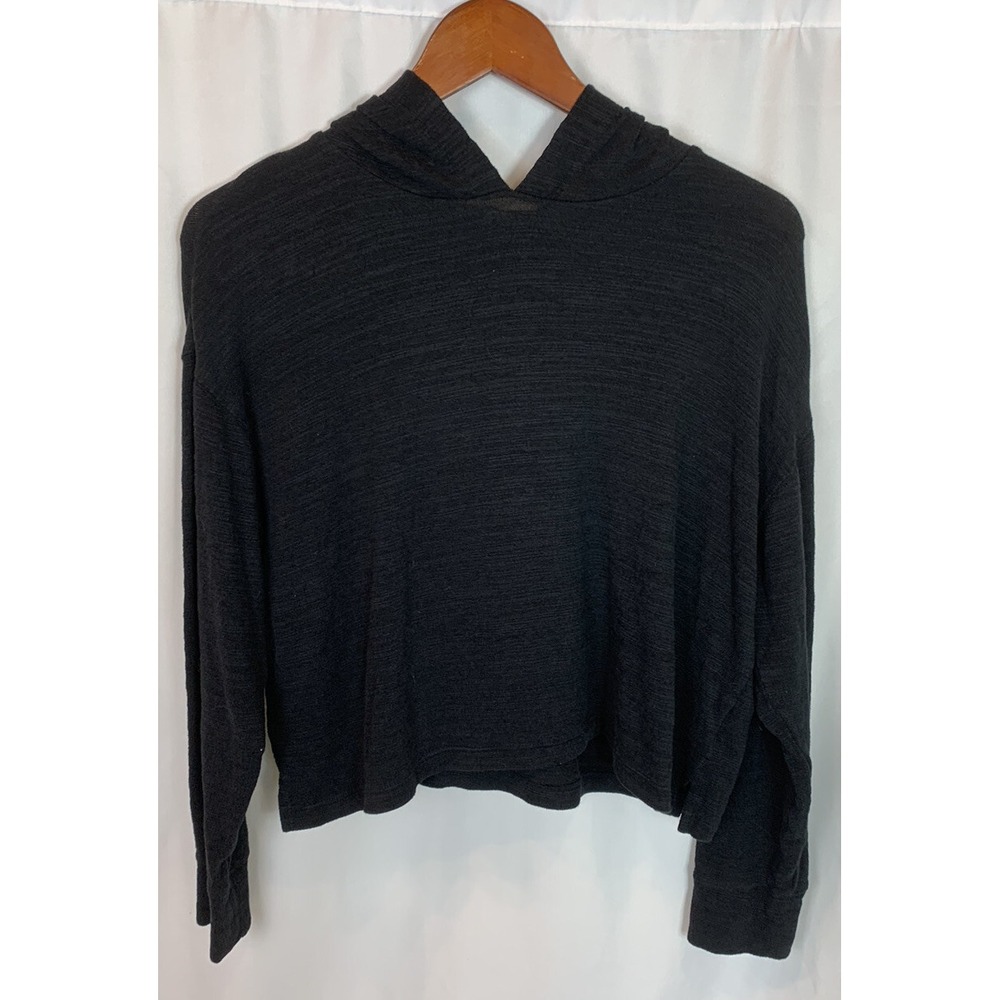 Old Navy Cropped Cozy Hoodie Girls Size XL 14-16 Dark‎ Gray Active Wear - Picture 4 of 4